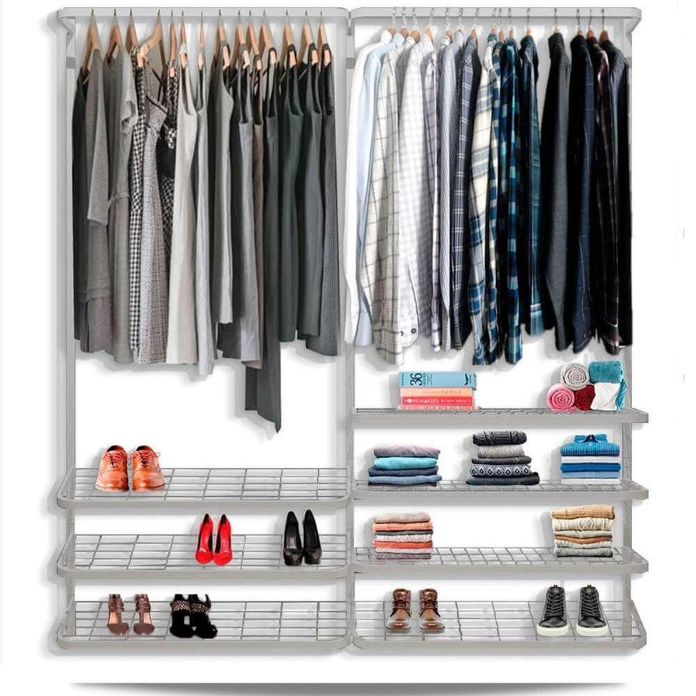 Guarda roupa closet aramado aberto armário modulado roupeiro 1,90 BR