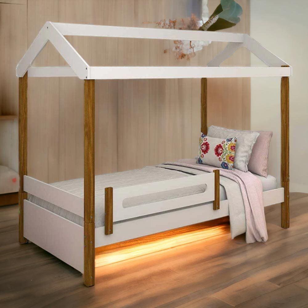 Cama Casinha Elisa Branca com Colchão