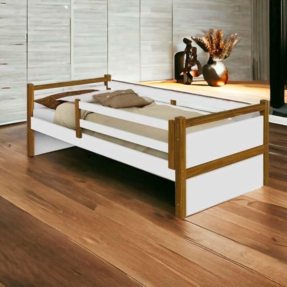 Cama Infantil Diana Branca com Colchão