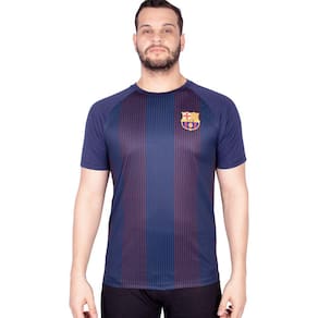 Camisa Barcelona Logo Azul Grená