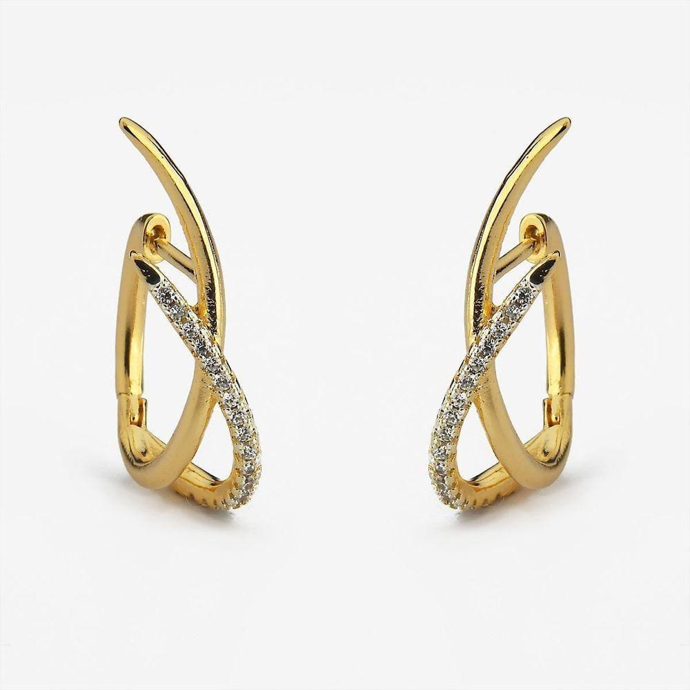 Brinco Argola Elegante Banhada A Ouro 18k