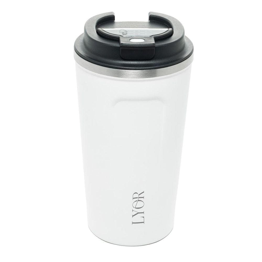 Copo Térmico Com Tampa E Termômetro Touch 500Ml Aço Inox