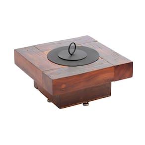 Lareira Ecológica de Mesa a Álcool Dom Doma Móveis Marrom