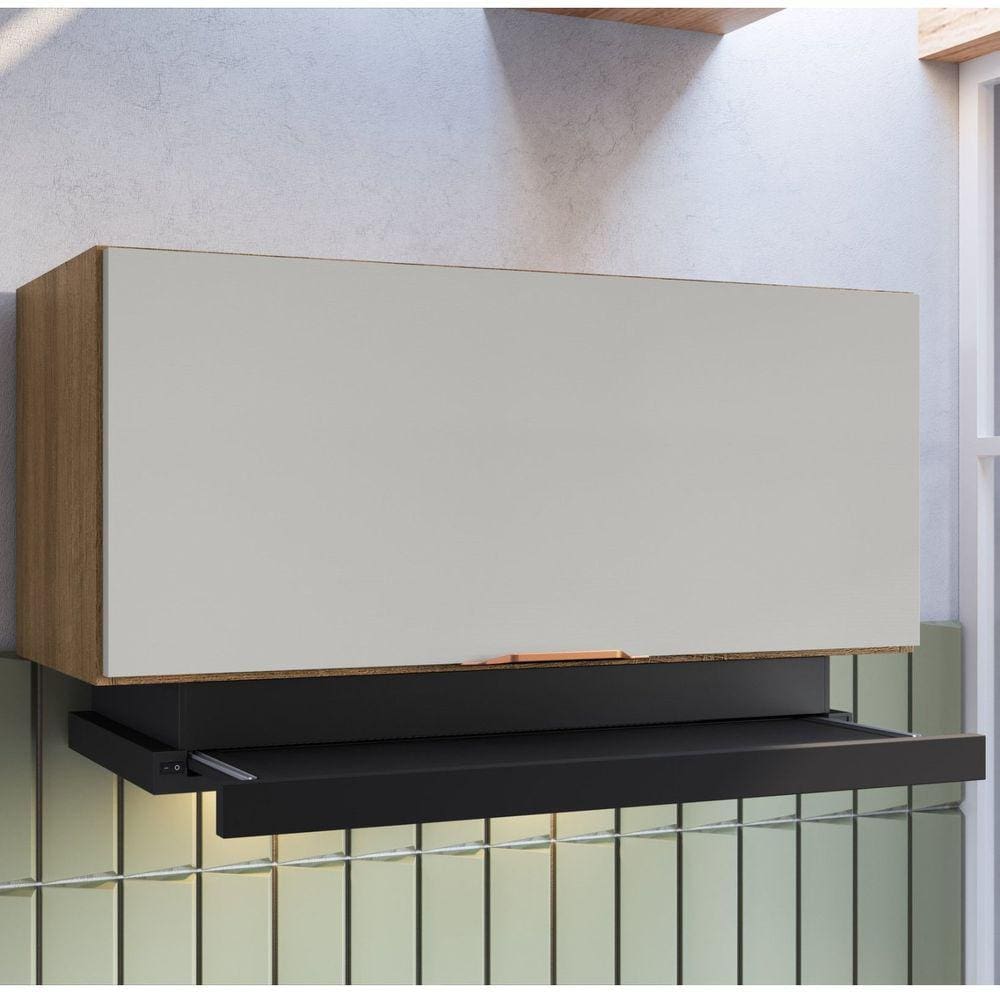 Armário Aéreo70cm 1 Porta Basculante Veneza Modulada Mel/Arenas