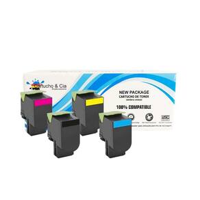 Kit 4x Toner Comp. Lexmark CX417DE CS417DN CX417 I B+C+Y+M