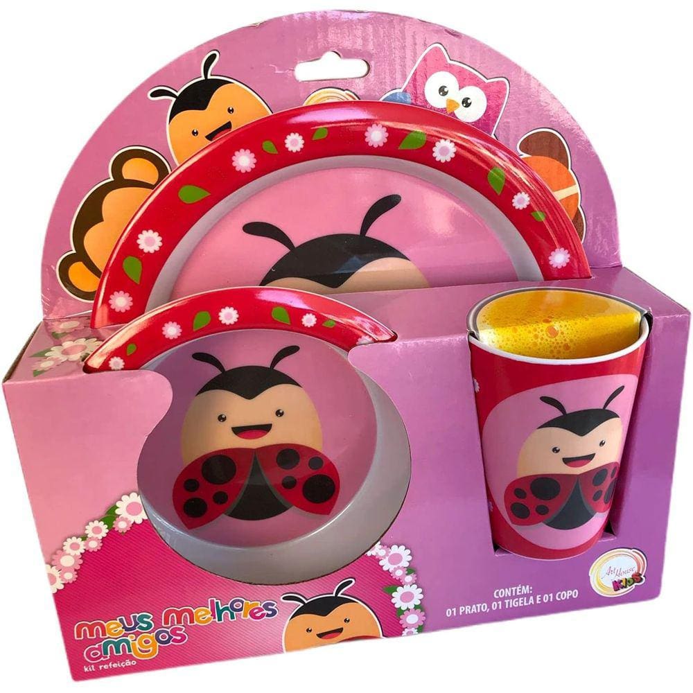 Kit Refeicao Melamina Joaninha