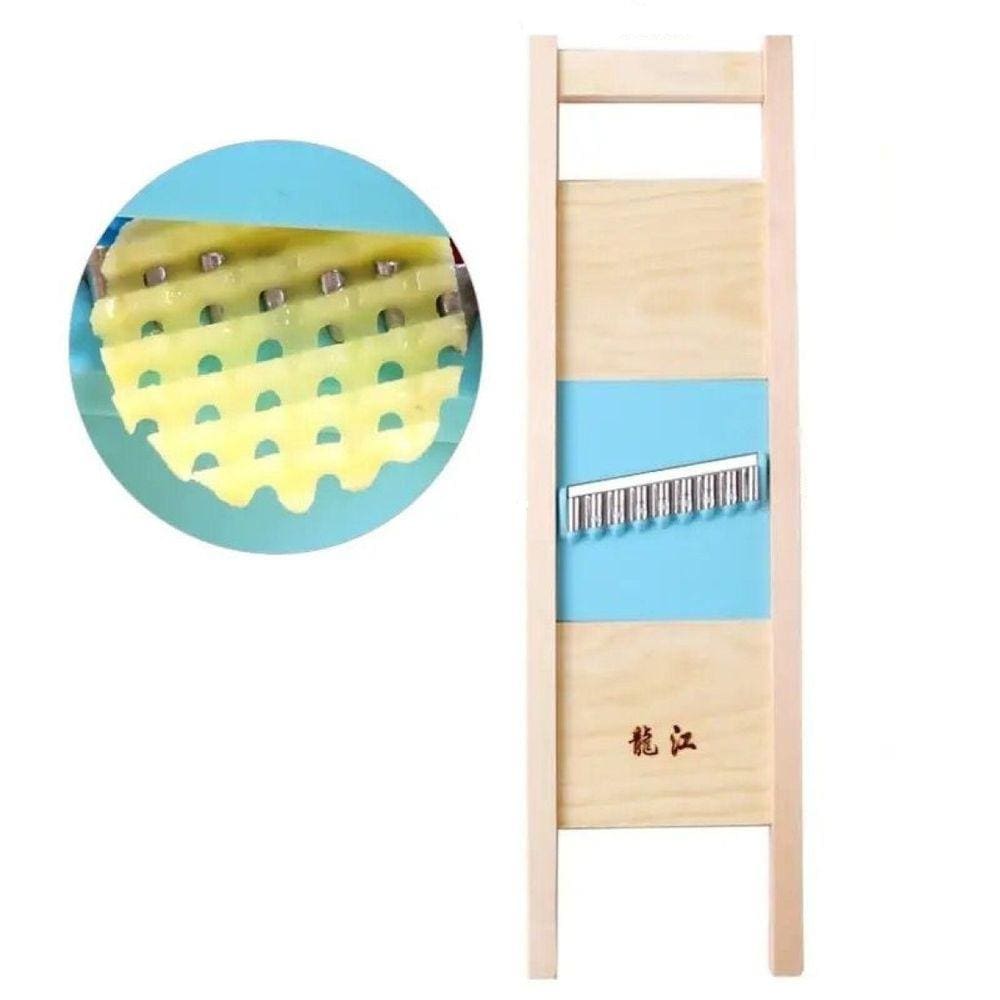 Fatiador de Batata e Cortador de Alimentos de Madeira