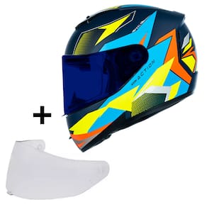 Capacete Masculino Moto Peels Icon Action Azul + Viseira