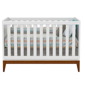 Berço Americano Que Vira Caminha Unique 100% MDF Cor Branco Acetinado - Matic Móveis