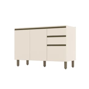 Balcão de Cozinha Pia 120 Cm 3 Portas 2 Gavetas Connect Henn