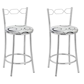 Kit 2 Banquetas Cromadas Bc51-c - E523 Cromada/Branco