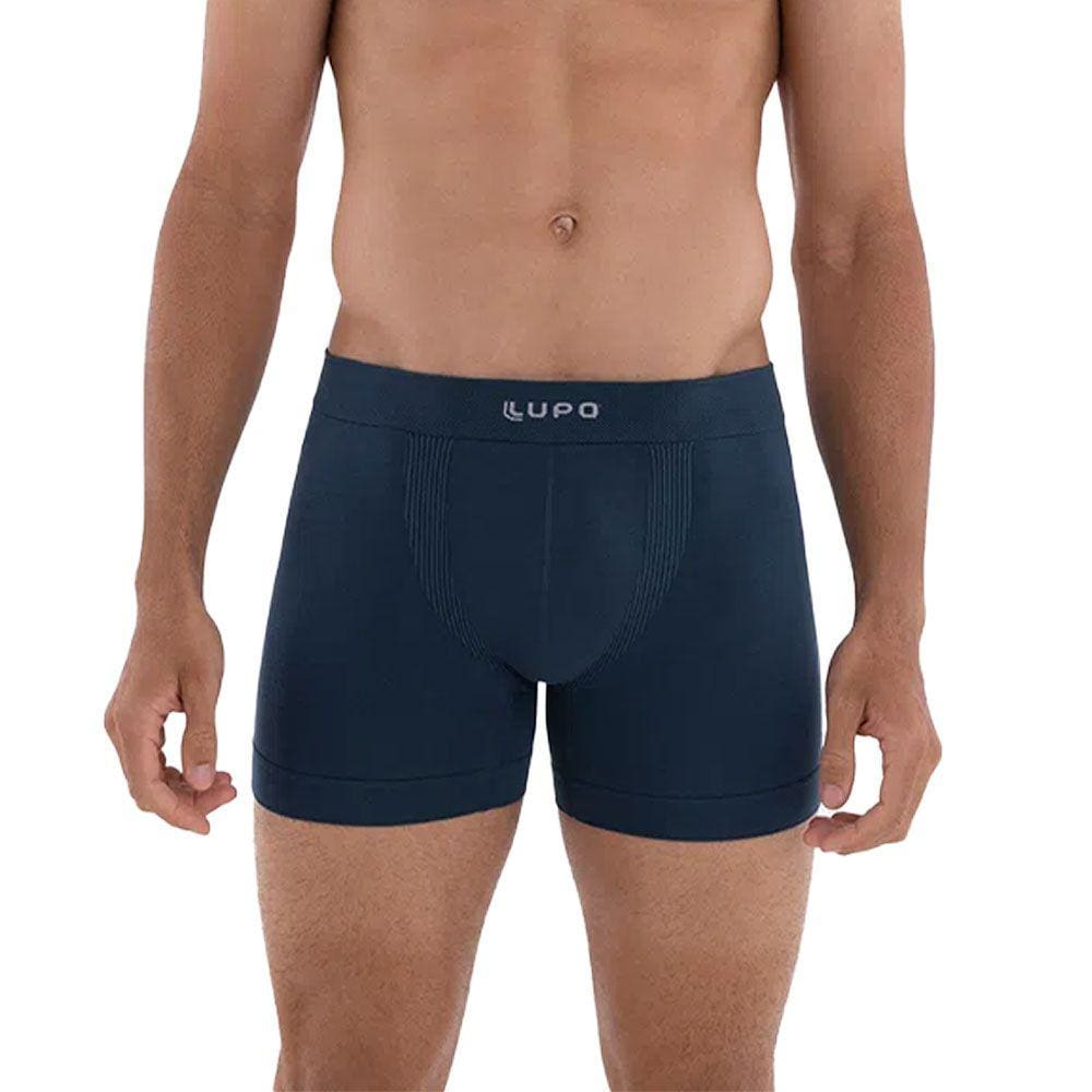 Cueca Lupo Boxer Micromodal Sem Costura Azul