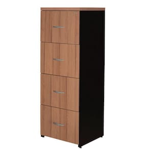 Arquivo 4 Gavetas Pasta Suspensa Metalúrgica Ubaense Nogueira/Preto
