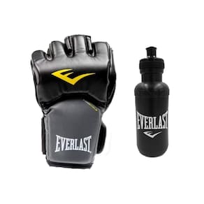 Kit Luvas De Mma Everlast Competition Style + Garrafa Squeeze Everlast