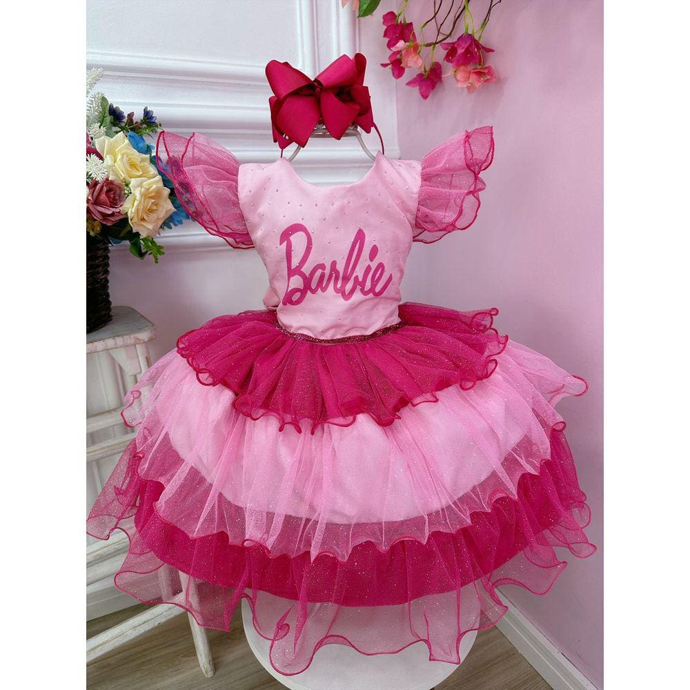 VESTIDO DE FESTA INFANTIL BARBIE