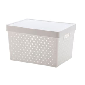 Cesto Organizador com Tampa Quadratta Branco