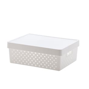 Cesto Organizador com Tampa Quadratta Branco