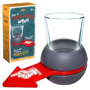 Jogo de Bebidas Shot Spinner Jogo Vira Vira com Copo Drink