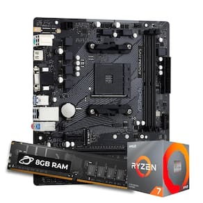 Kit Upgrade Processador AMD Ryzen™ 7 5700G + Placa Mãe ASrock A520M-HVS + Memória 8GB DDR4 (1x8GB)