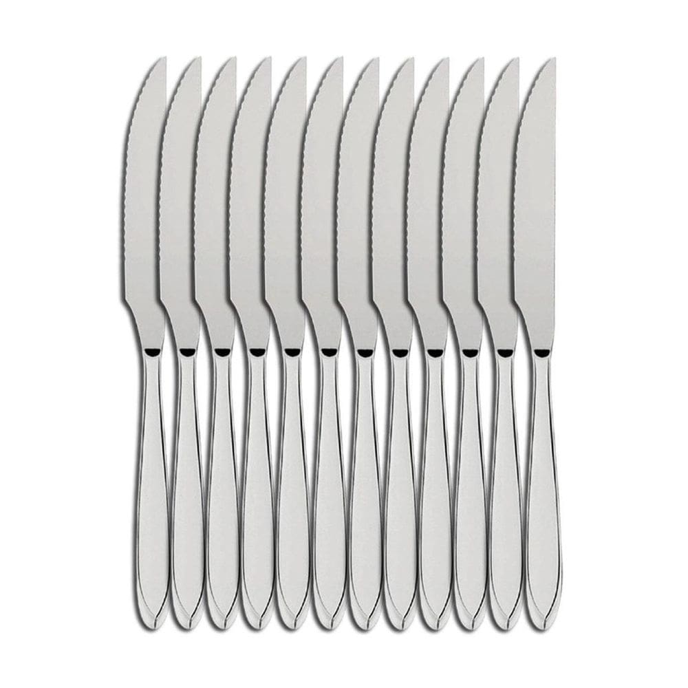 Jogo De 12 Faca De Mesa Monaco Inox Reforçado - Ad Import