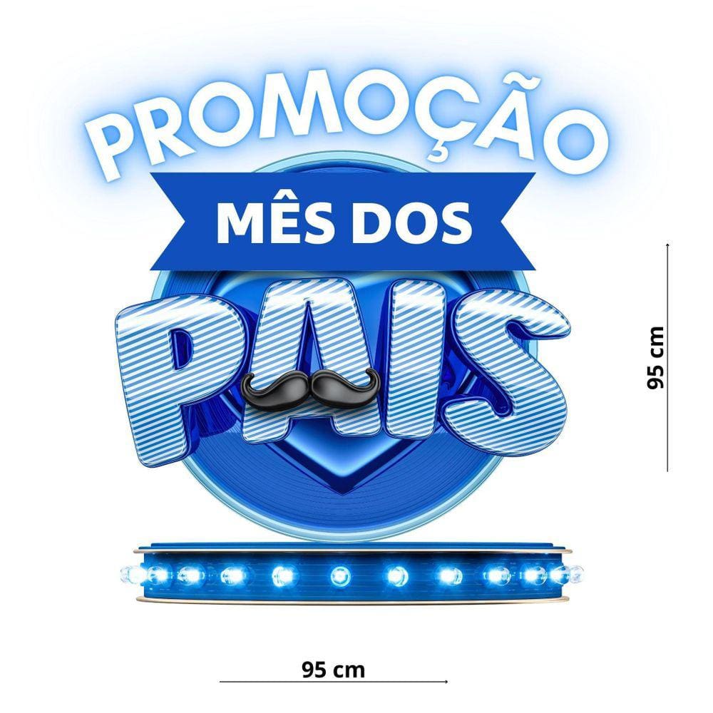 Adesivo Vitrine Decoração Feliz Dia Dos Pais Grande 95X95Cm