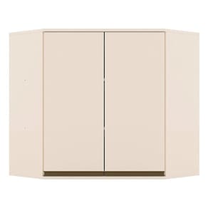 Armário Aéreo Canto Oblíquo 2 Portas 83 cm Connect Off White - Henn