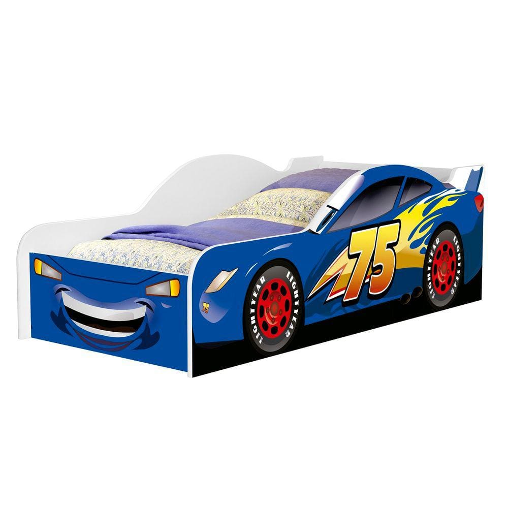 Cama Infantil / Cama Carro Juvenil Azul / Mini Cama Carro