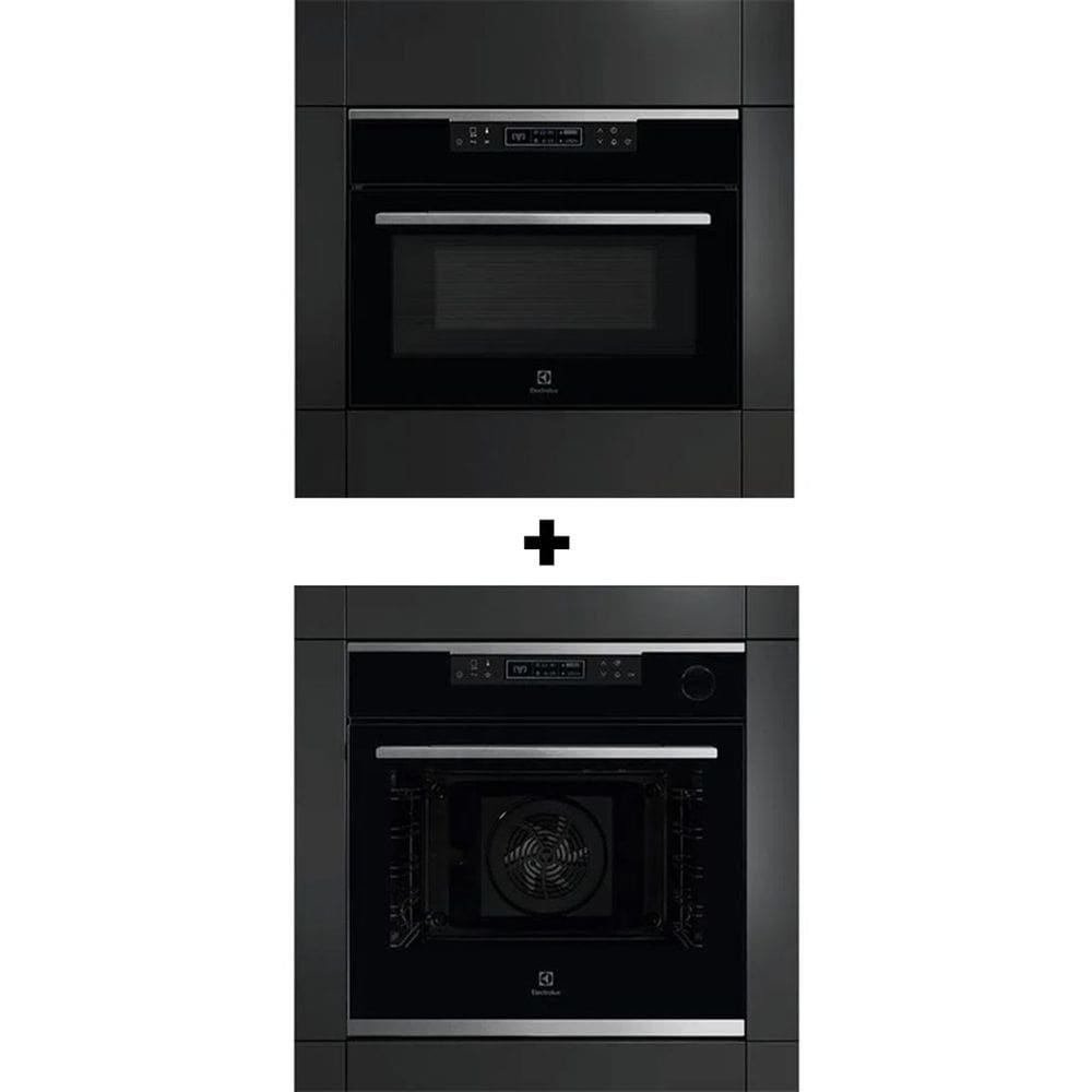 Torre de Cocção com Forno Multifuncional com Micro-ondas + Forno Elétrico a Vapor Electrolux (ME4EP)+(OE8ES)