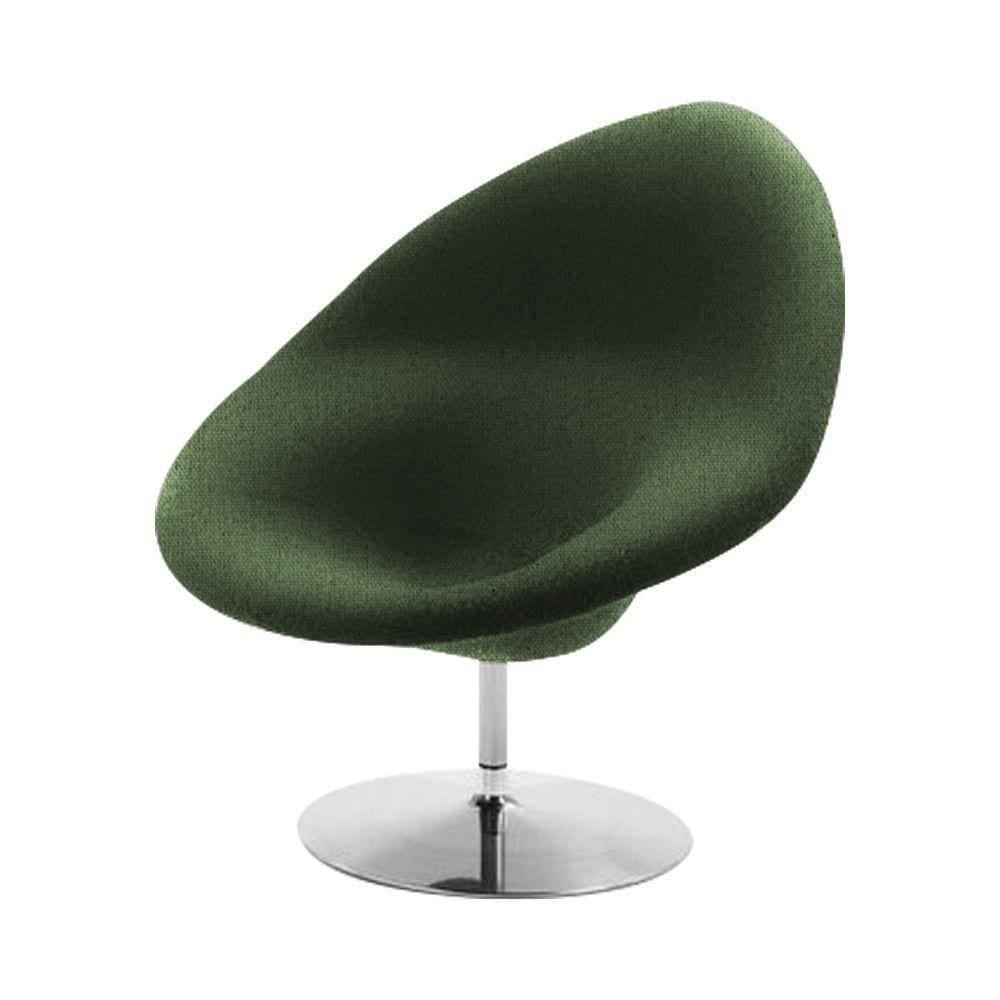 Poltrona Design Gondula Linho Verde Cor Verde