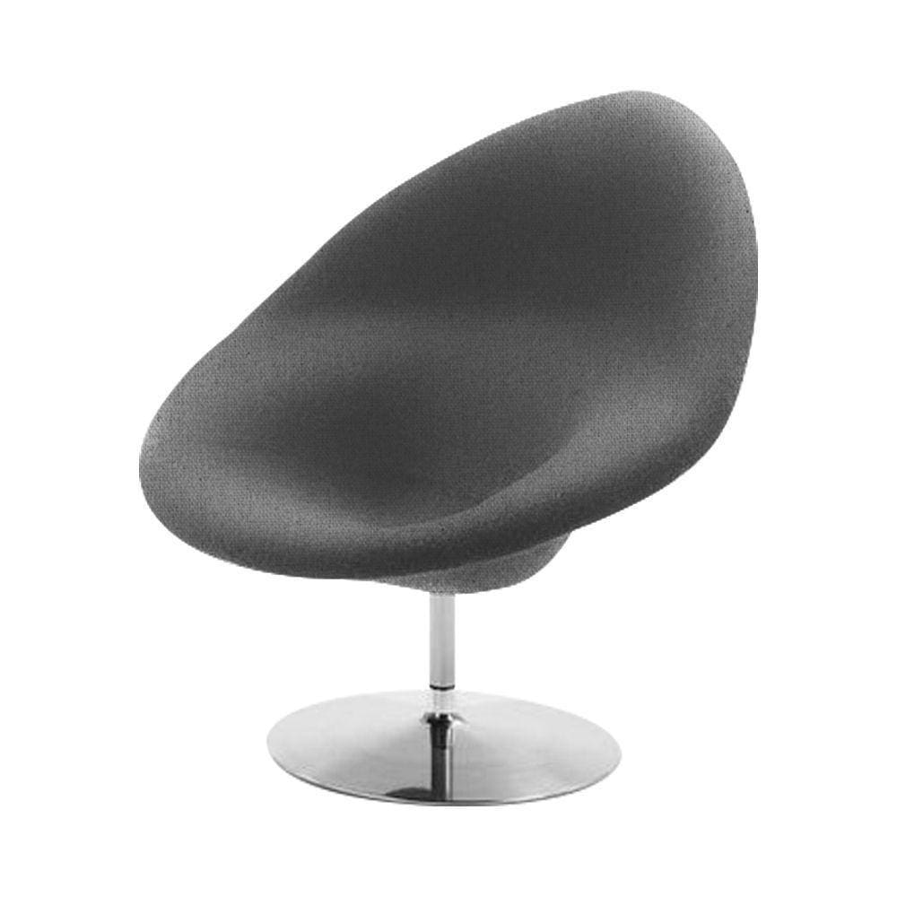Poltrona Design Gondula Linho Cinza Cor Cinza