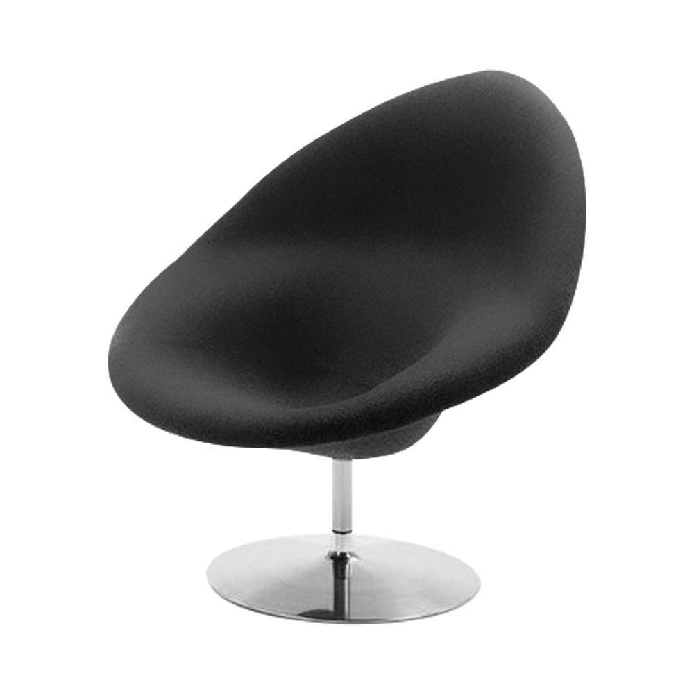 Poltrona Design Gondula Suede Preto Cor Preto