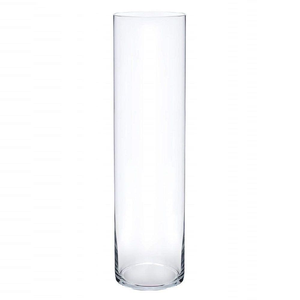Vaso Vidro Cilindro Grande Comprido 40x14cm Transparente