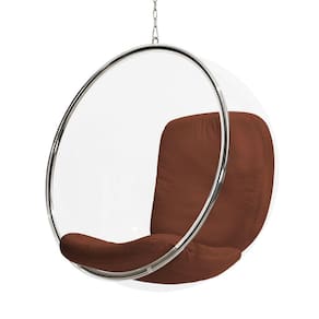 Poltrona Bubble Chair Acrilico Com Estofado Sintético Marrom Cor Marrom