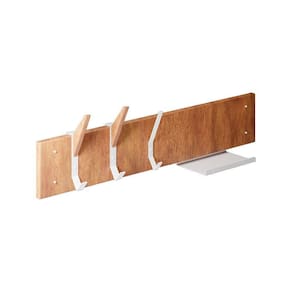 Cabideiro De Madeira Linha Home Morphí Design 80Cm Aço Branca - Cor: Branco