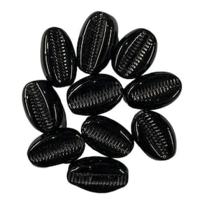Kit Com 10 Firmas De Búzios 22 Mm Preta Murano Guias