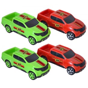 Kit 4 Carrinho Picape Criança Brinquedo Doação Presente