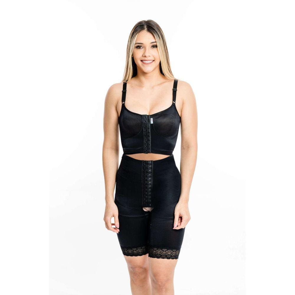 Modelador Curto Bipartido Colchete Cor Preto Kelogel