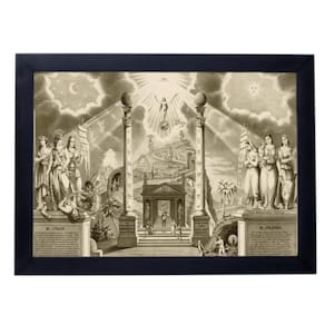 Lindo Quadro coluna maçonica maçonaria 24X33 P8465