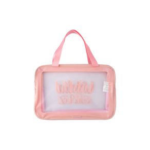 Necessarie Transparente Grande Multiuso Com Alça