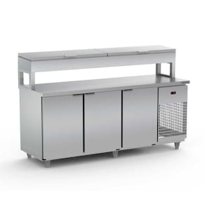 Balcão de Serviço Refrigerado Condimentador 2,00 Metros Inox BSRC2000 220V - Refrimate