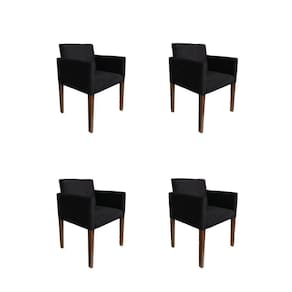 Kit 4 Poltronas Nina Estilo Retrô Ideal Para Sala De Estar - Preto - Cor: Preto