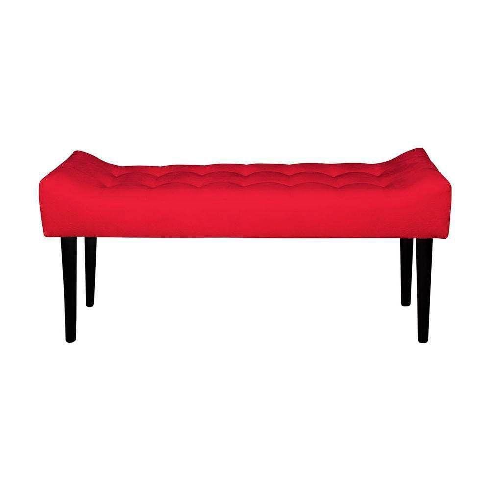 Recamier Roma Capitonê Em Suede - Vermelho - Cor: Vermelho