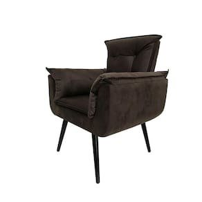 Poltrona Opala Decorativa Suede - Marrom - Cor: Marrom