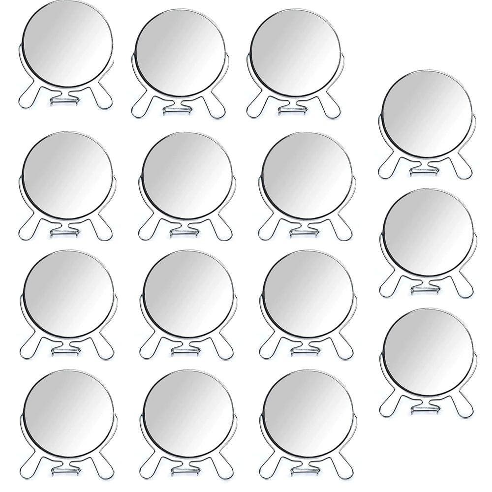 Espelho Mesa Dupla Face Kit 15 Uni Maquiagem Penteado 7 Polegadas Penteadeira