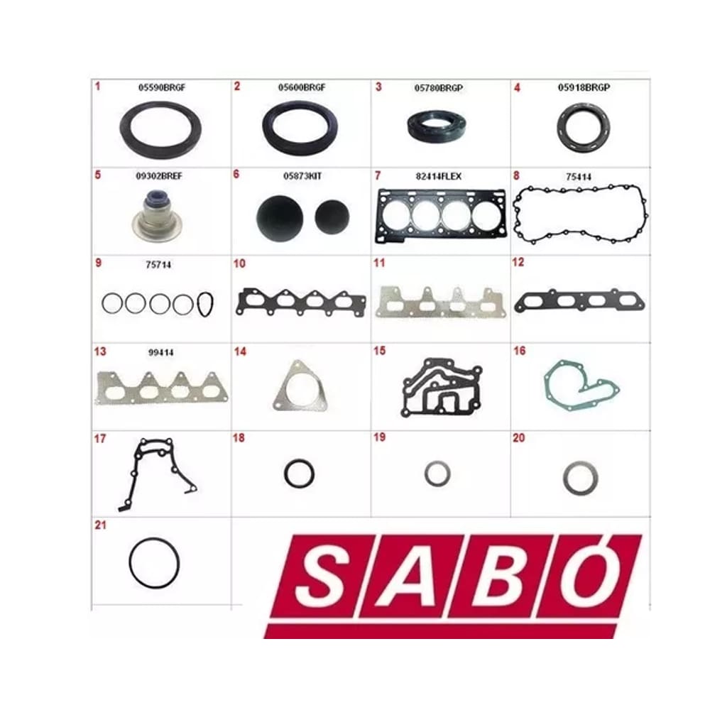 Jogo Junta Motor Duster Sandero Oroch Grandtour Scenic 2.0 16V F4r 80414