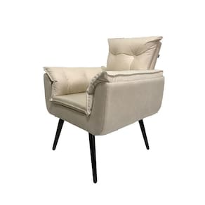 Poltrona Opala Decorativa Suede - Bege - Cor: Bege