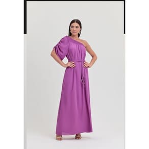 Vestido Midi Ombro So Liso Feminino Displicent