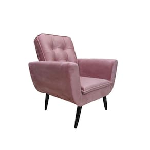 Poltrona Saturno Para Sala De Estar Quarto Escritório Tecido Suede - Rosa - Cor: Rosa