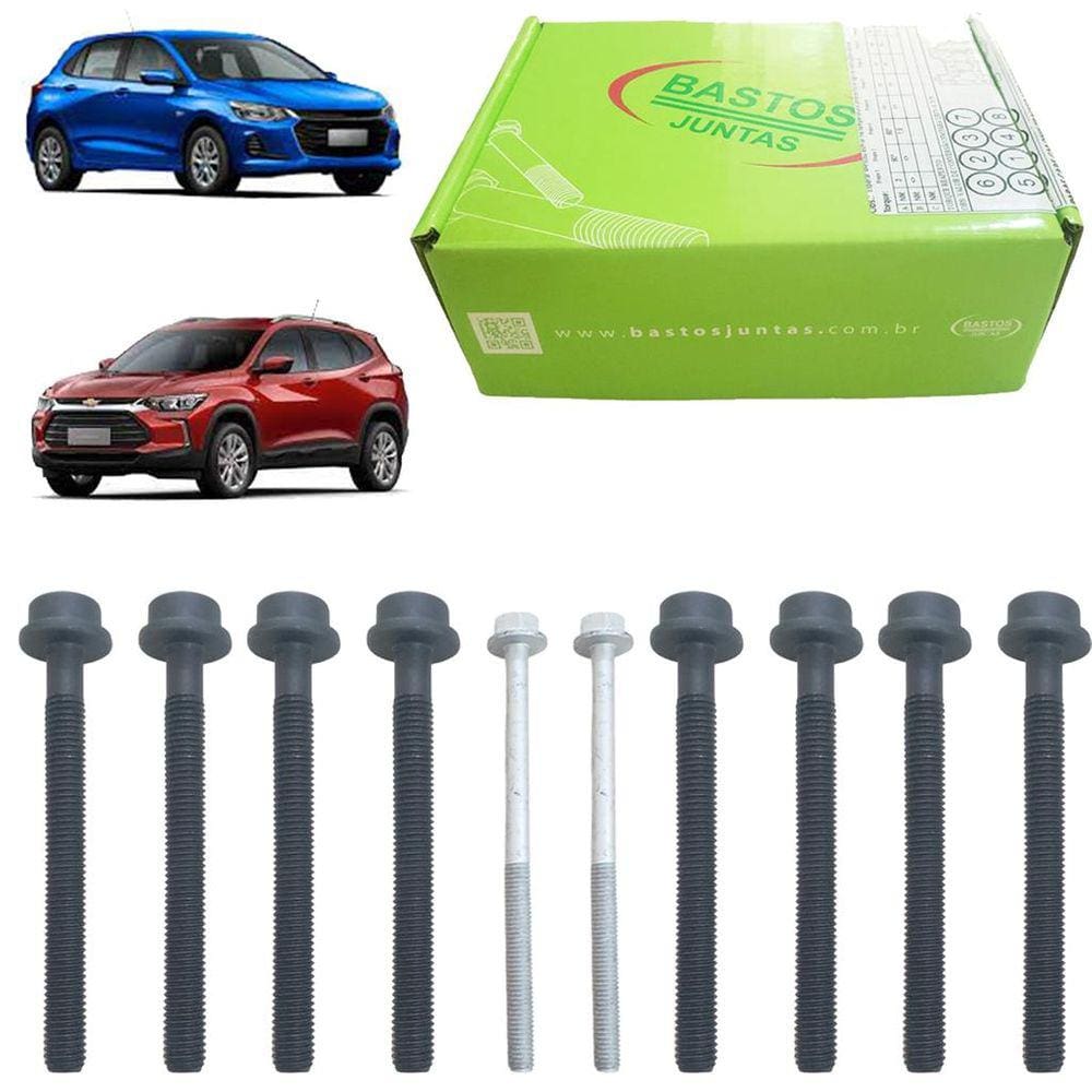 Jogo Parafusos Do Cabeçote Gm Onix Tracker 1.0 1.2 12V 3 Cil 2020 A 2025