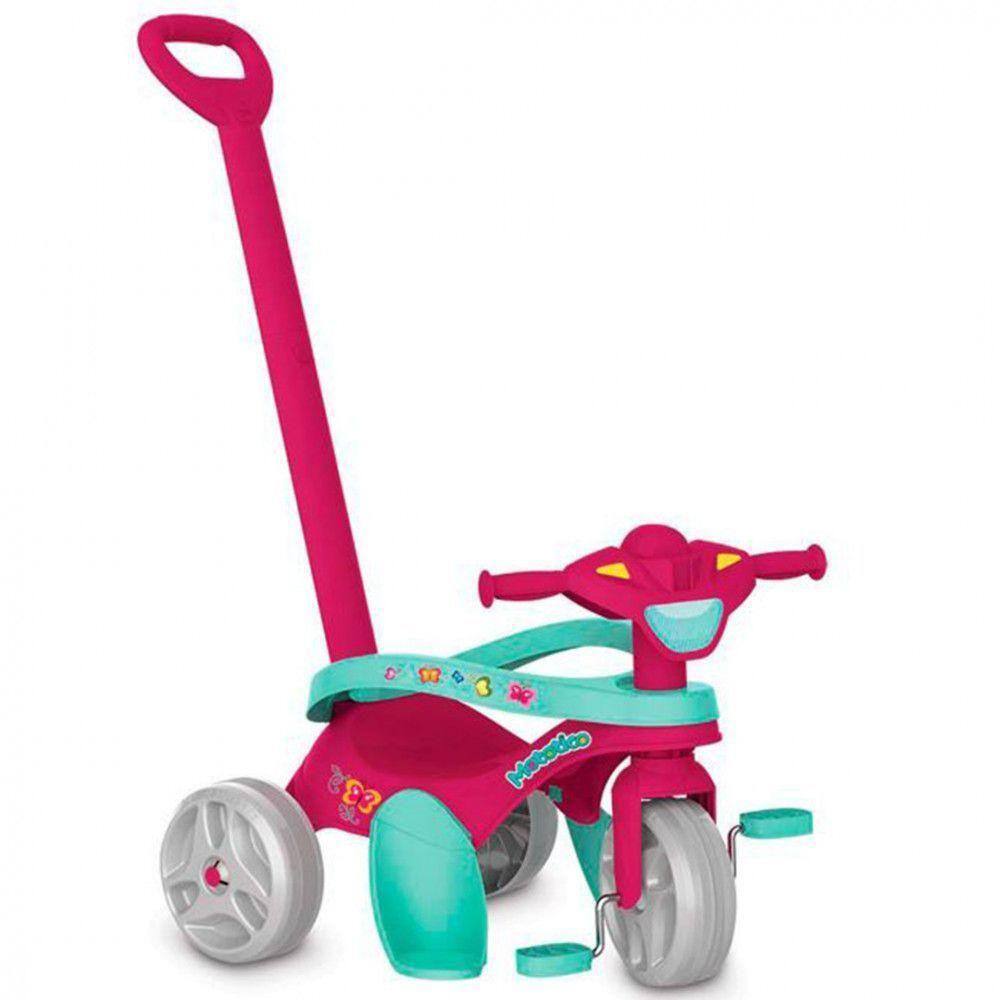 TRICICLO INFANTIL MOTOBAN PASSEIO PREMIUM ROSA - BANDEIRANTES -836